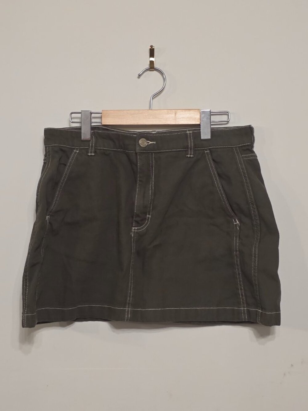 The Utility Mini Skirt in Green - NWOT